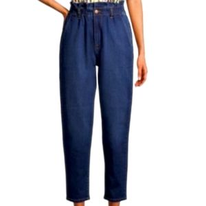 VINTAGE AMERICA Paperbag Blue Jeans Size 12